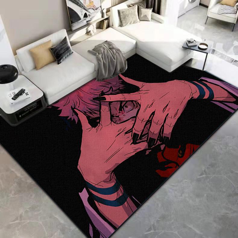 Jujutsu Kaisen 3D kreslený anime oblastní koberec Obývací pokoj Ložnice podložka na podlahu Kuchyň Protiskluzová matná podložka Koberec do dětského pokoje