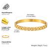 Stainless Steel Strap Chain Openable Bracelet for Women,Gold Color Waterproof Bangle Bracelets,Minimalist Jewelry Gifts