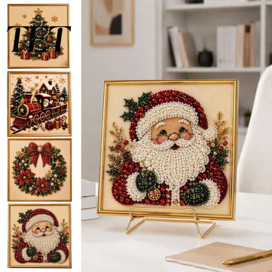 Unique Halloween Party Giveaways Faux Pearl Painting Kit, Cute Ghost 3D Art DIY Easy for Craft Enthusiasts Kit Adults, Christmas Home Festive
