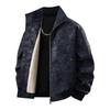 Men's Retro PU Leather Jacket with Stand Collar - Trendy, Versatile, Loose Fit for Spring and Autumn with Plus Velvet Casual Design.