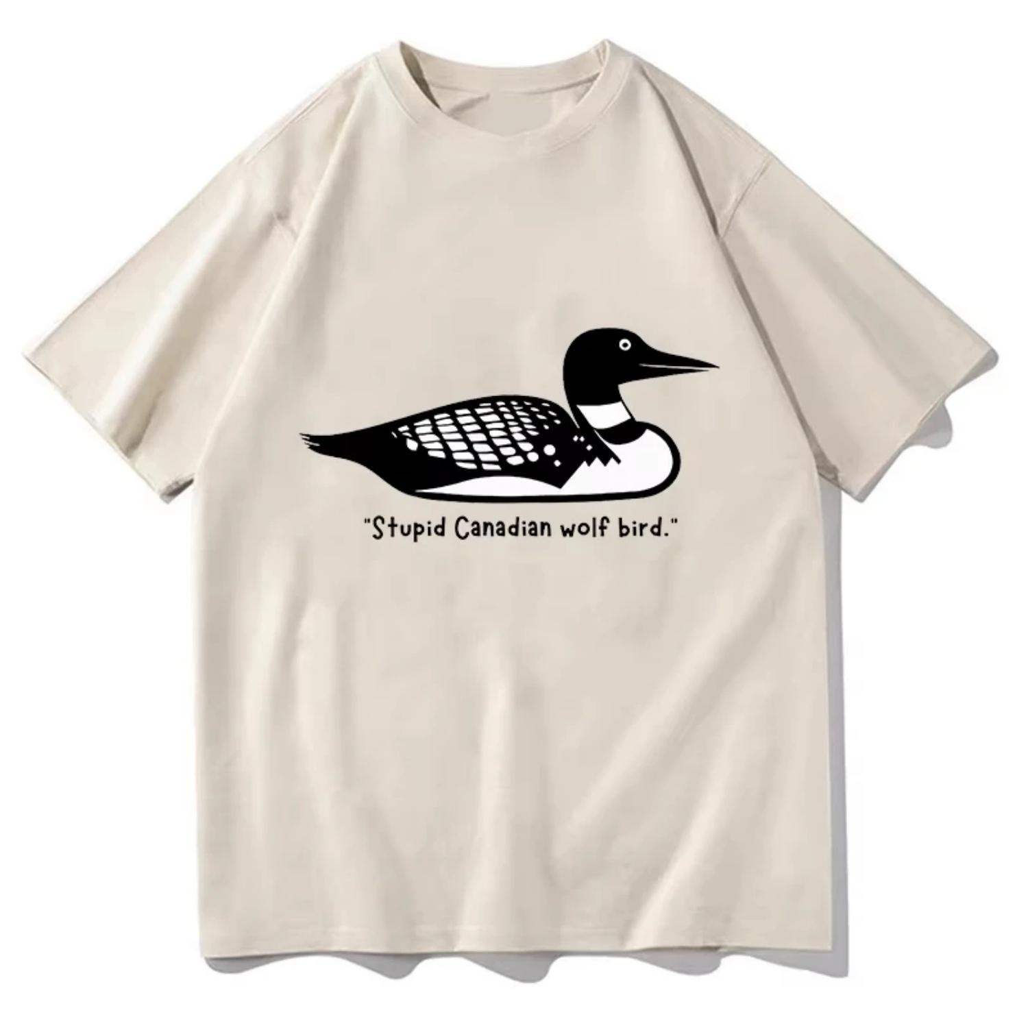 

Heated Rivalry T-shirt Stupid Canadian Wolf Bird T Shirt Top Funny Meme Men Women Fashion Clothes Graphic Tee Aesthetic Clothing S чёрный