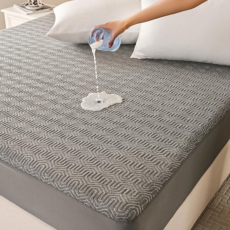 GRT Full Mattress Protector Waterproof, 100% Waterproof Quilted Fitted Mattress Pad, Noiseless Hollow Cotton Mattress Cover, fits up to 18 Deep, Twin