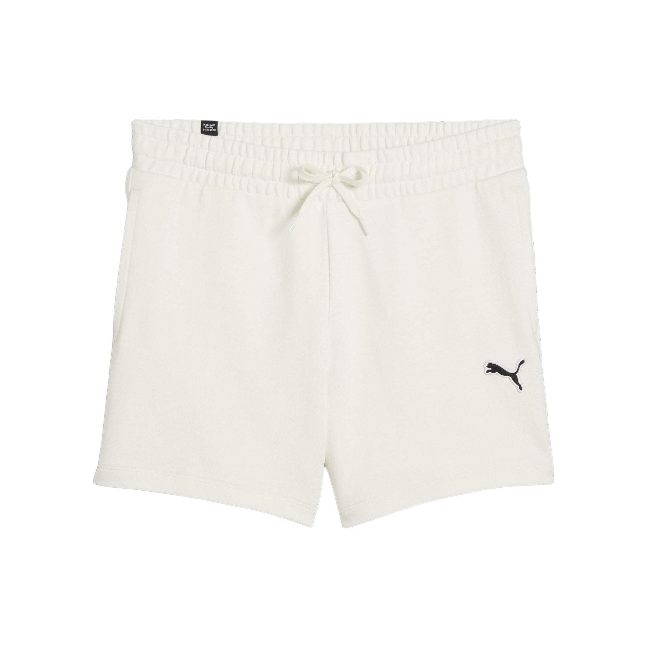 Puma Better Essentials Logo Comfortable Elastic Solid Color Casual Shorts Women shorts White 680974-99 S