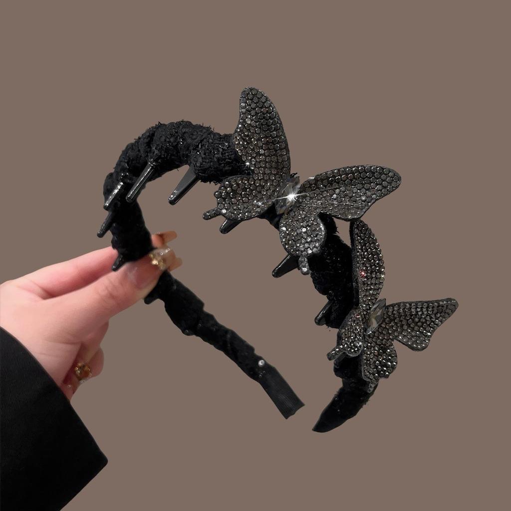 High-End Women's Bow Headband with Teeth - 2025 Face Washing & Hair Pressing Accessory