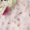 Artoid Mode Pink Heart Gauze Table Runner 120 Inch 10FT, Mother's Day Sheer Dining Anniversary Wedding Table Decor for Home Party