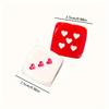4pcs Large 2.5cm/0.98inch Heart Dice, Perfect Game Props, Valentine's Day Gift