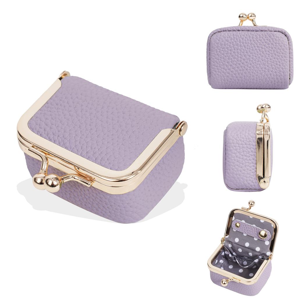 New Women's Change Bag Leather Mini Earrings Ring Necklace Jewelry Box Premium Small Coin Jewelry Bag