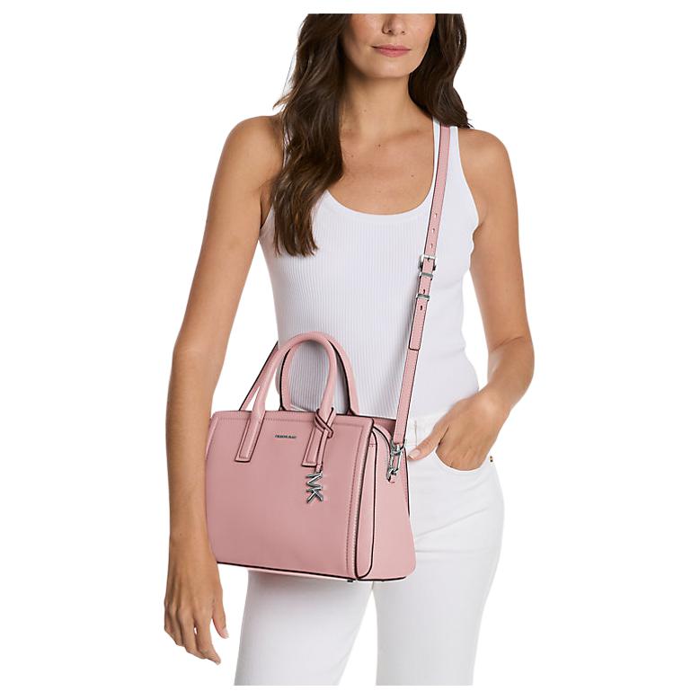 Michael Kors Laila Adjustable Detachable Shoulder Strap Leather Tote Bag Women Tote Bags Rosewood 30S5S9IS2L-ROSEWOOD
