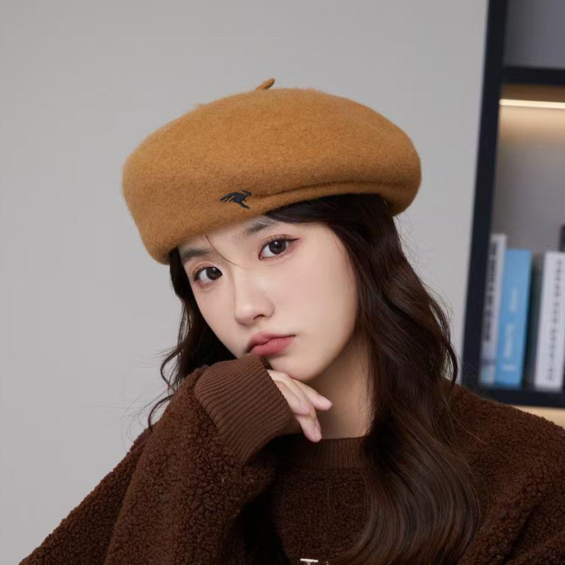 Korean Style Autumn and Winter New Beret Fashionable and Versatile Women's Face Showing Small Hat Sweet Trendy Knitted Fashion Hat