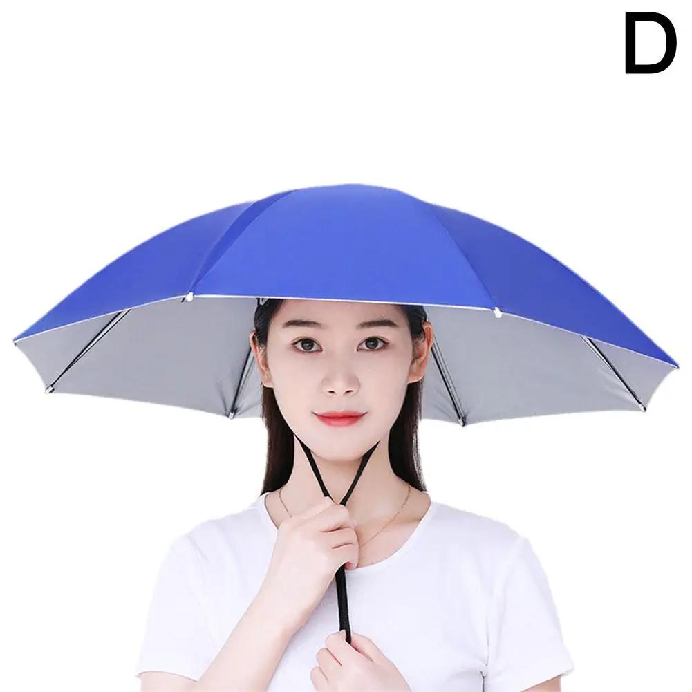 Foldable Outdoor Umbrella Hat Women Men Fishing Headwear Sun Cap Camping Fishing Headwear Cap Beach Head Hats