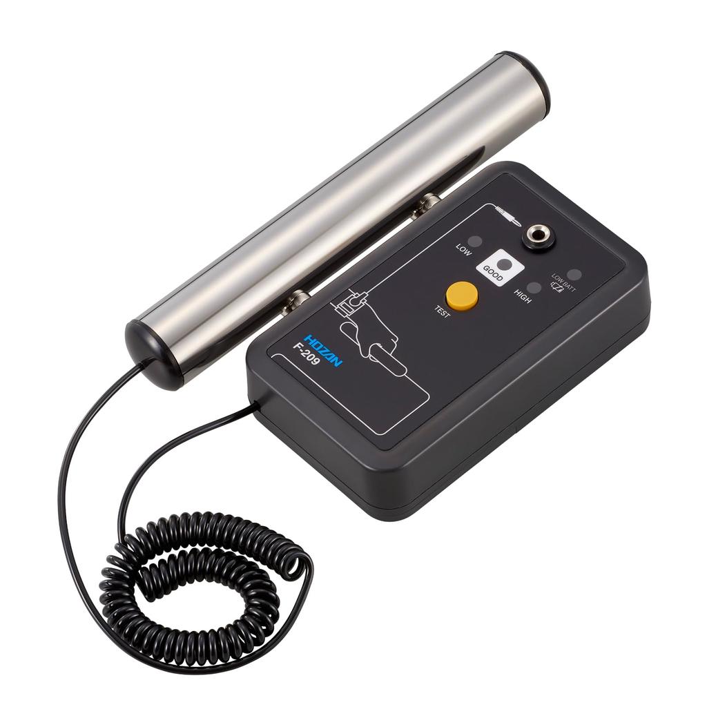 HOZAN Wrist Strap Checker - Checks the Effectiveness of Wrist Straps and Complies with the RCJS Standard for Static Electricity Prevention (F-209)