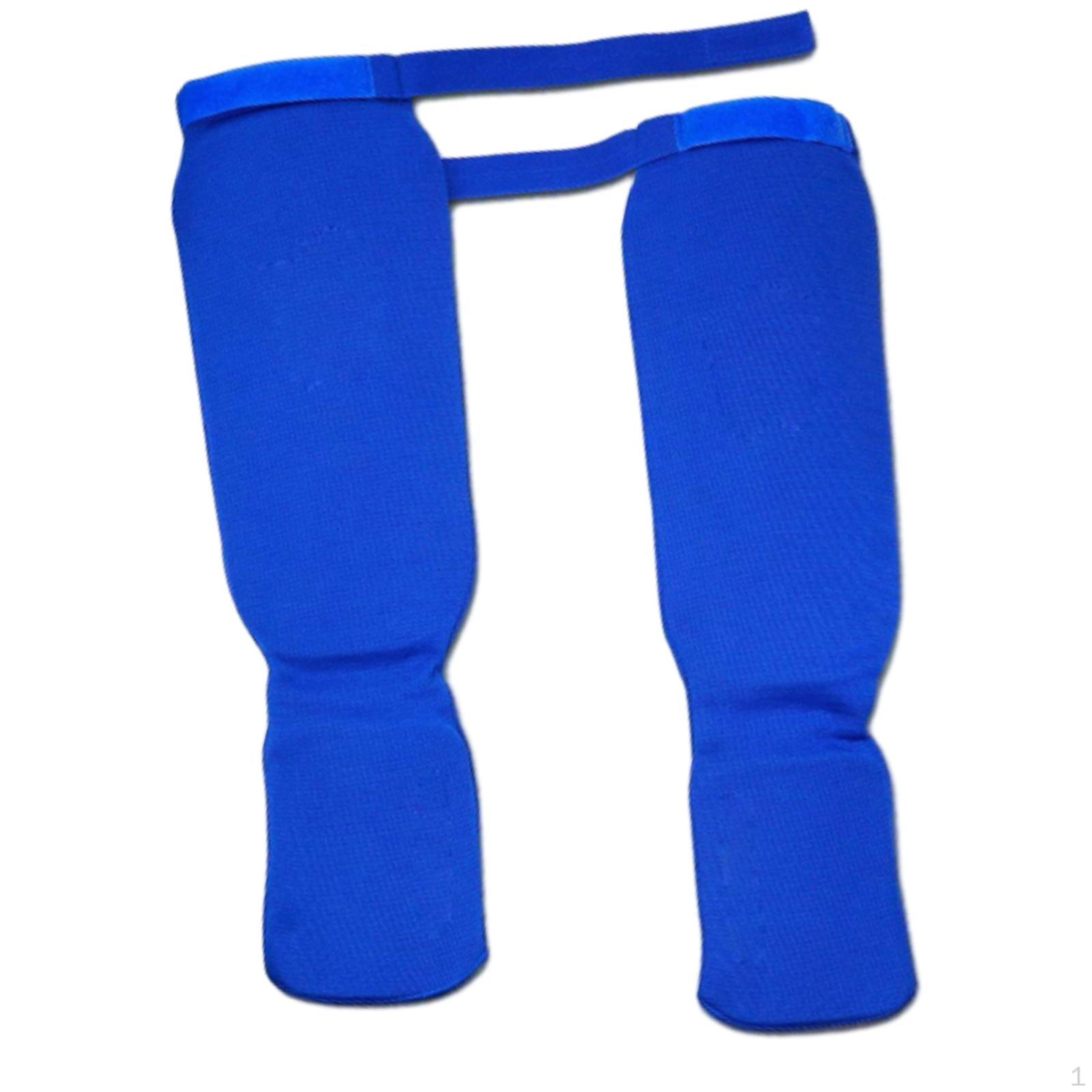 

Защитные щитки для голени для взрослых, эластичная ткань, пара защитных средств для ног Blue Color M