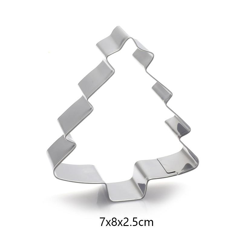 Christmas Cookie Cutter Gingerbread Xmas Tree Mold Christmas Cake Decoration Tool Navidad Gift DIY Baking Biscuit Mould