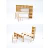 1 Set 1/12 Maßstab Puppenhaus Miniaturmöbel Bausatz Mini Kombinationsschreibtisch Modell Heimbüro Bücherregal Dekor