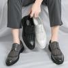 Business White Casual Leather Shoes Studio Wedding Photo Shoes Brock Large Size Men's Shoes Dress