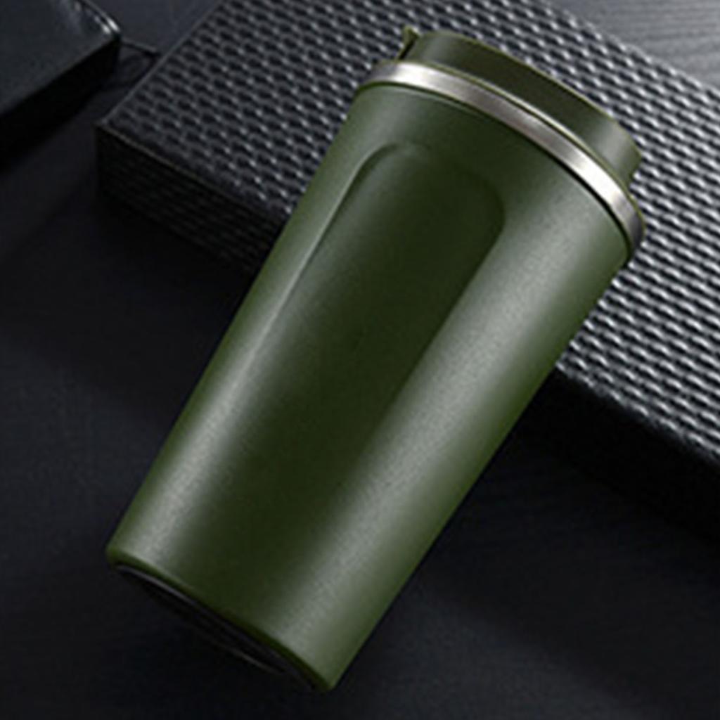Coffee Travel Mug Food Grade 304 Stainless Steel Double Walled Insulated Cup for Hot and Cold Drinks 510ml Green