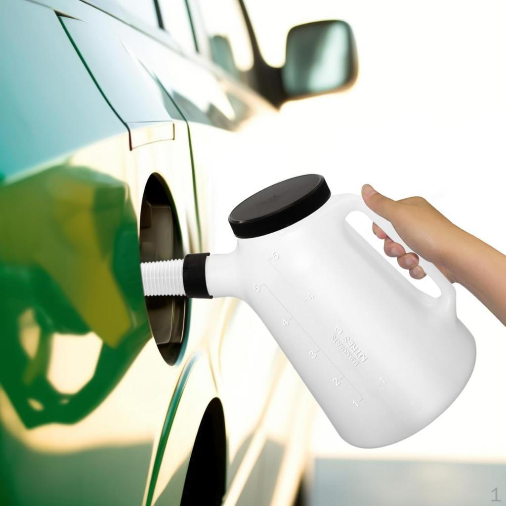 Automotive Oil Dispenser, Motor Container with Lid And Cap Jug, Measuring for Home