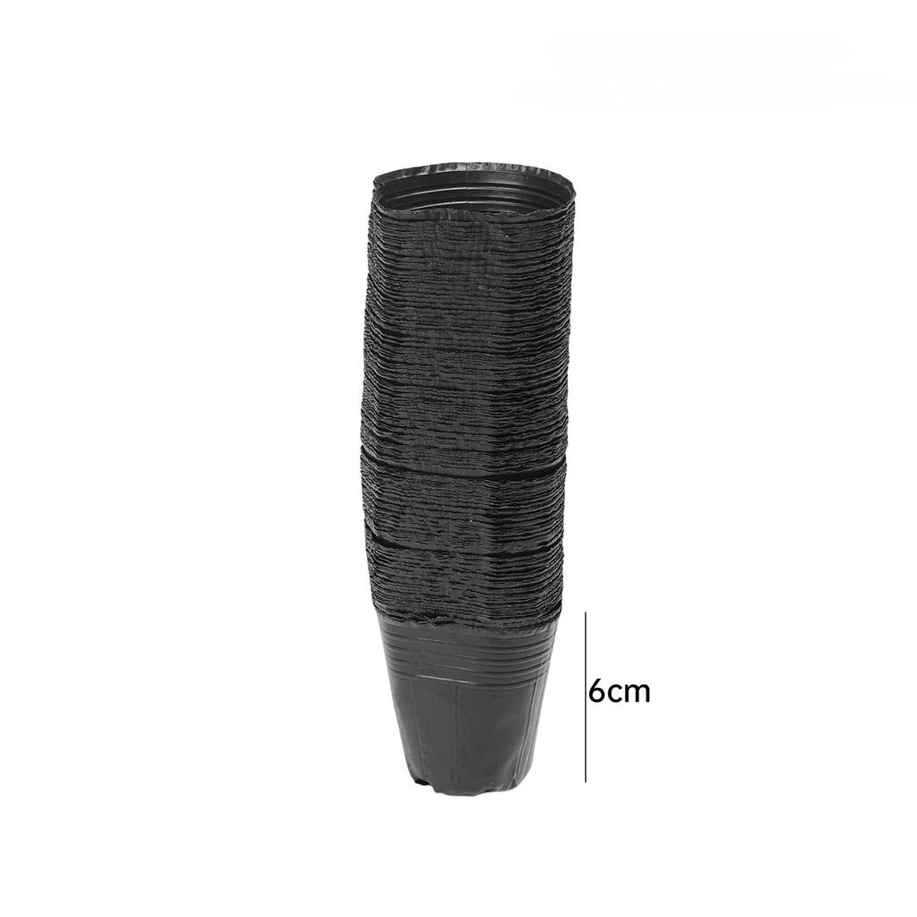 50/200 ks Černé sadbovací květináče pro školky na předpěstování semen, pěstební kelímky, květinové kontejnery, zahradní zeleninové truhlíky, domácí zahradnické nářadí