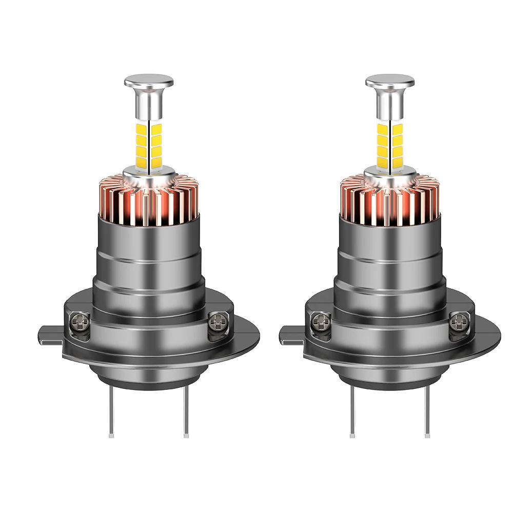 

H7 Car LED Headlight Bulb Canbus 1800W H4 Fog Lamp 2800000LM 360 Turbo Wireless with Fan HeadLamp Accessories for Auto SUV ATV 360 No Dark Area