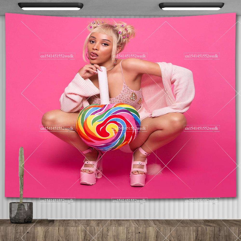 Doja Cat Scarlet Müzik Albümü Kapak Posteri Duvar Asılı Goblen Hiphop Pop Goblenler Estetik Oda Dekorasyonu Arka Plan Bezi