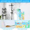 Baby Bath Mat Non Slip Baby Bathtub Mat with Strong Suction Cup 40x10cm Extra Long Cartoon Toddler Shower Bath Mats Bathroom Rug
