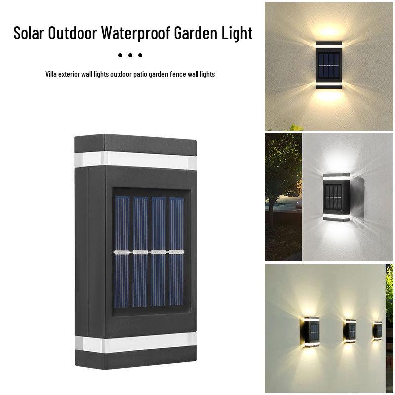 Waterproof Solar Wall Light for Outdoor Courtyard, Villa, Terrace, Garden, and Fence