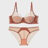 "Lace Half-Cup Push-Up Bra & Panty Set – Seamless and Sexy"