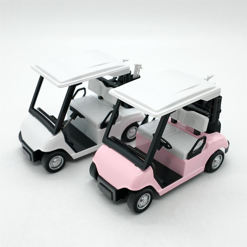 Realistic Alloy Golf Cart Model Miniature Pullback Vehicle Desktop Decoration Gift For Collectors And Golf Enthusiasts