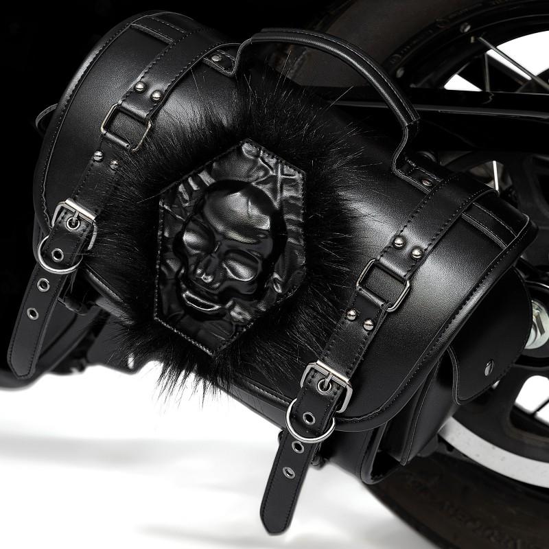 Motorcycle Side Mount Storage Bag Touring Riders Universal Fit Bike Saddlebag Accessory FBG577BK