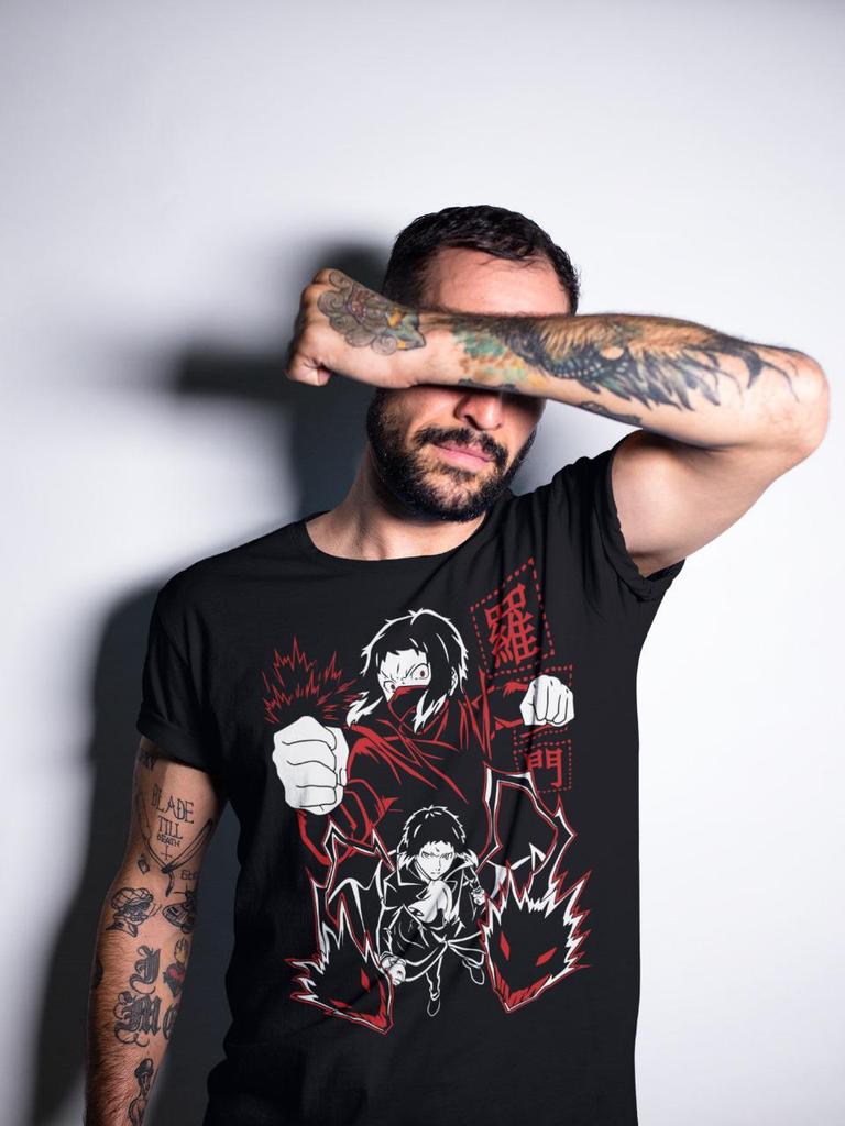 Anime Tshirt Manga Enthusiast Tshirt Patterned Tshirt Men and Women Summer Cotton Loose and Fashionable Short Sleeved Top