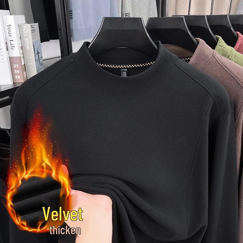 Men's Thickened 520g German Fleece Hoodie - Heavyweight, Warm, Casual Long Sleeve Base Layer for Autumn/Winter 2025