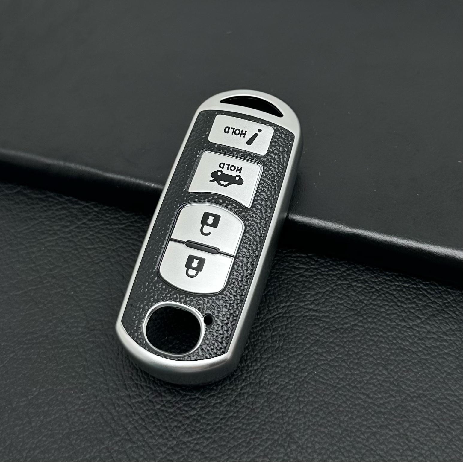 

Чехол для брелока, мягкий чехол для брелока из ТПУ, полная защита для Mazda 3 6 8 Miata MX-5 CX-3 CX-5 CX-7 CX-9 серебряный