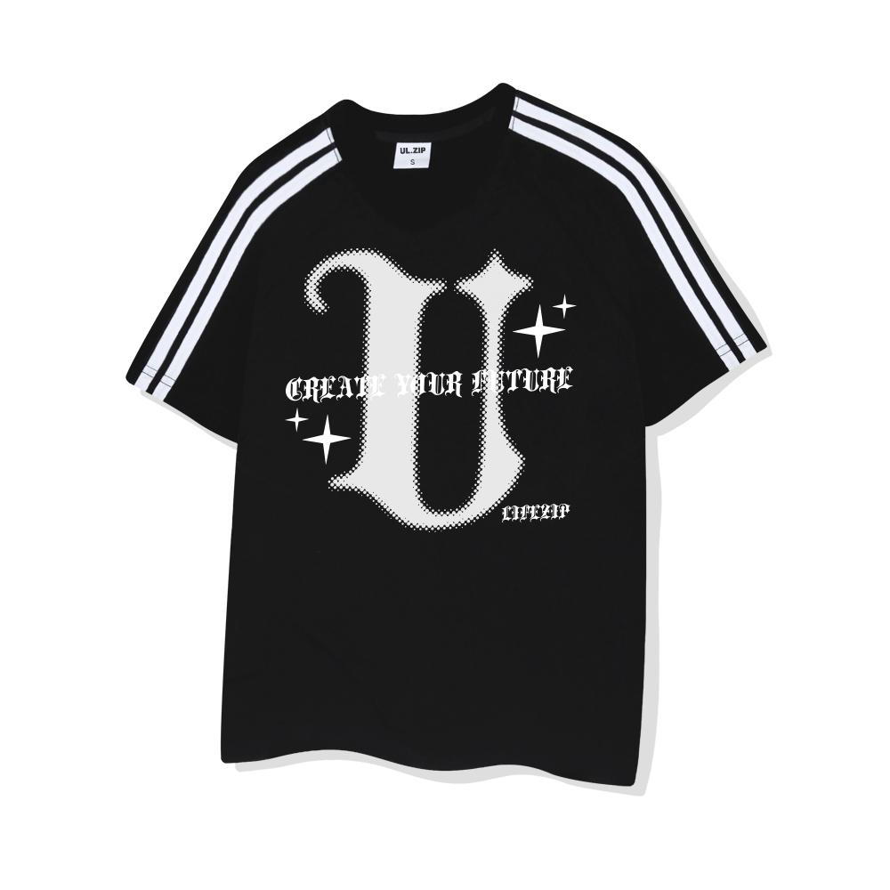 ULIFEZIP U-Haftone Women'S Track V-Neck Short Sleeve T-Shirt 5 Colors [Ulzv_5602]