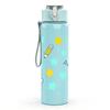 1PC ABC Star Pencil Seamless Pattern 750ml Color Plastic Sports Water Bottle Leakproof Flip Straw Lid Suitable for Sports Office Home Use