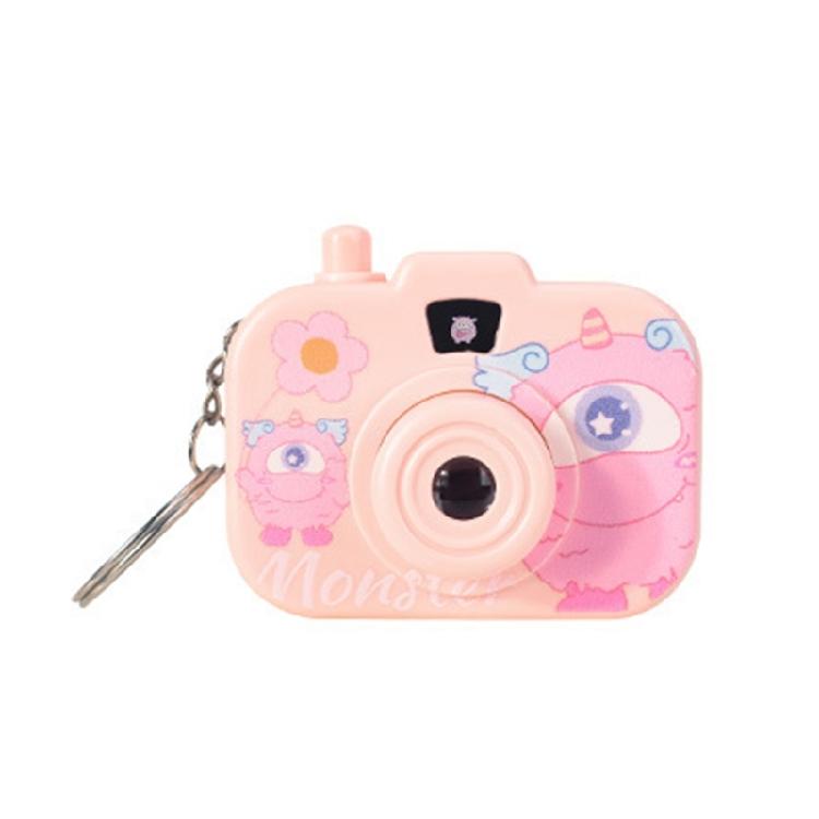 Creative Play Projector Camera Keychain For Kids Portable Plastic Toy With Cartoon Light Display Stylish Keyring