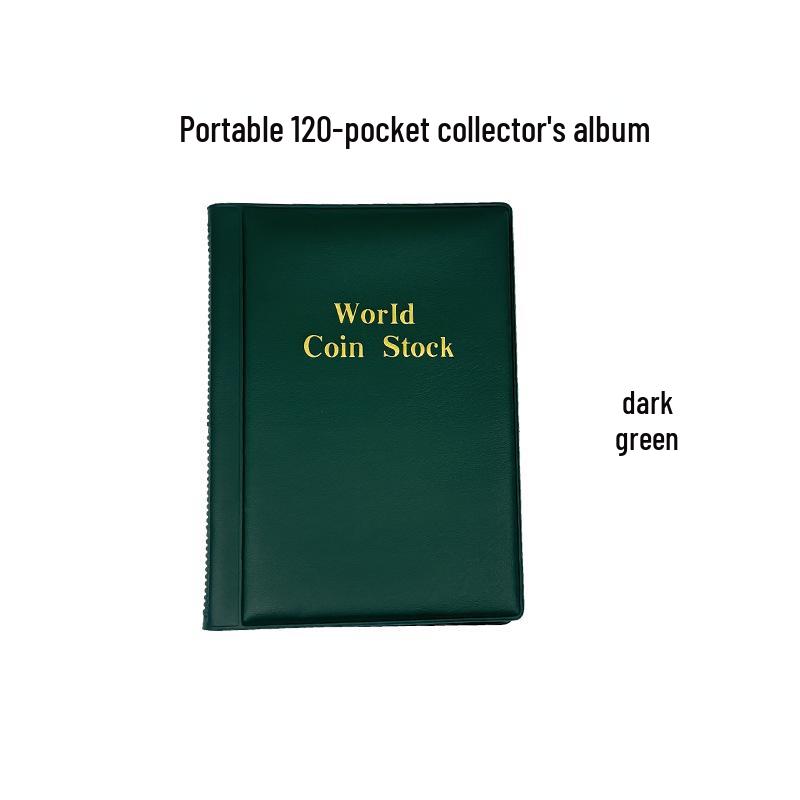 120-Pocket Coin & Banknote Album for Collectors - Store Commemorative, Ancient, and Bronze Coins