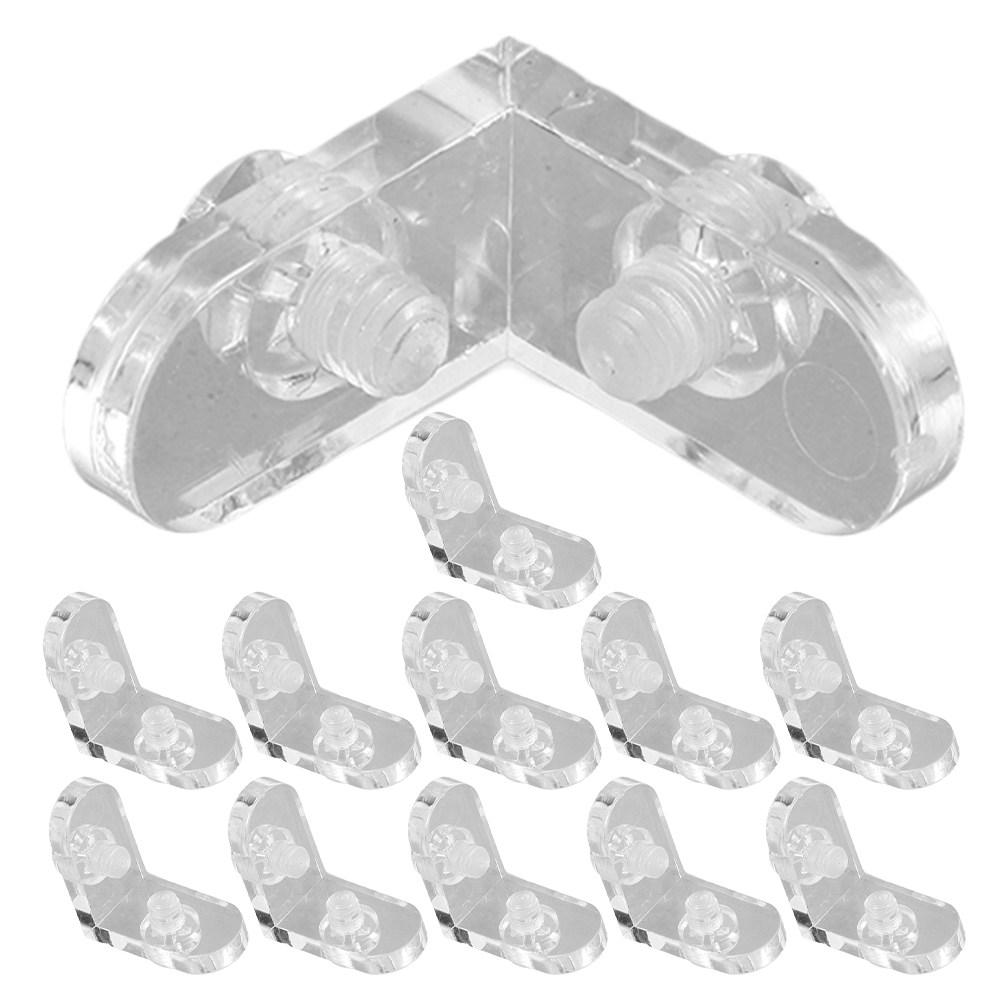 12pcs Clear Acrylic L Shape Corner Brackets For Display Boxes Reinforcement Connectors Corner Brackets Edge Clips Fasteners