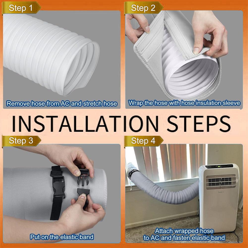 Home Cooling Solutions AC Hose Cover Thermal Insulation Sleeve Compatible With Portable Air Conditioners Insulation Sleeve