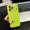 AG Matte Crystal Large Window Glass Case For iPhone 17 16 15 14 13 Pro Max Plus Shockproof Plating Glossy Bright Armor Cover