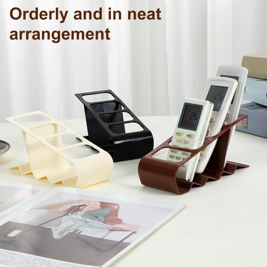 Desktop Storage Rack Remote Control Holder Multiple Compartments Space-Saving Stationery Mobile Phone Organizer