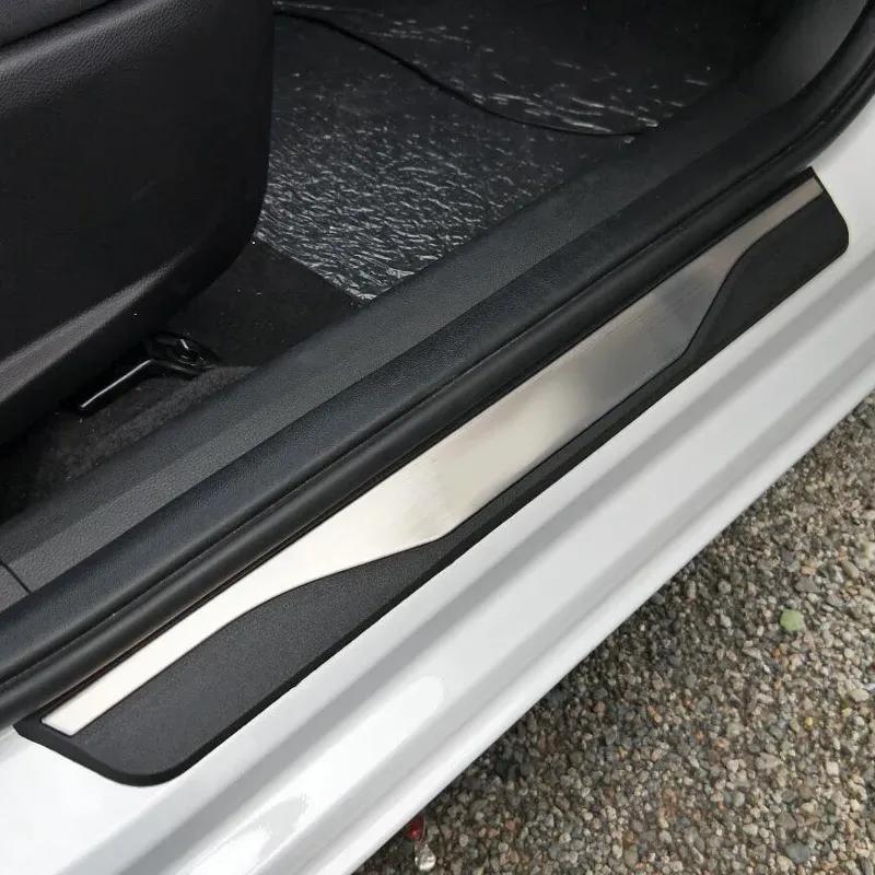 For Volkswagen VW Polo 2011 -      2024 Door Sill Cover Kick Scuff Plate Guard Pedal Car Styling Accessories