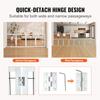 Free Standing Dog Gate 32x96.5 Inch Freestanding Pet Gate Foldable White
