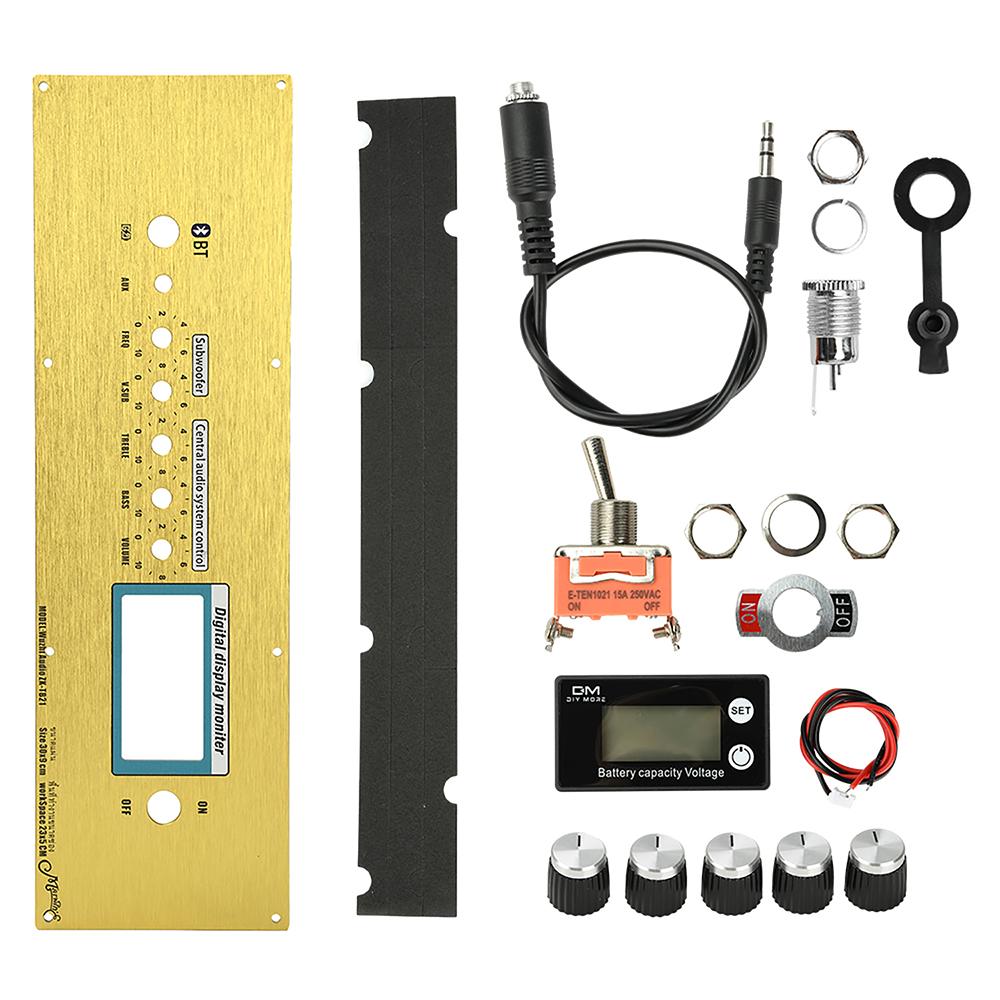 

TB21 BT Amplifier Panel Kit With Volume Control Aluminum Alloy Front Panel DIY Electronic Amplifier Panel Audio Amplifier Board золотий