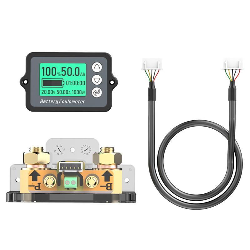 TK15 Batterie-Coulometer 50A 100A 350A Lithium-Batterie-Kapazitätstester Spannungs-, Strom-, Restleistungsanzeige Batteriemonitor