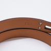 Hermes [Brand New, Unused] 2024 W-stamped Mini Kelly Double Tour Leather Bracelet T2 Metallic goldUsed