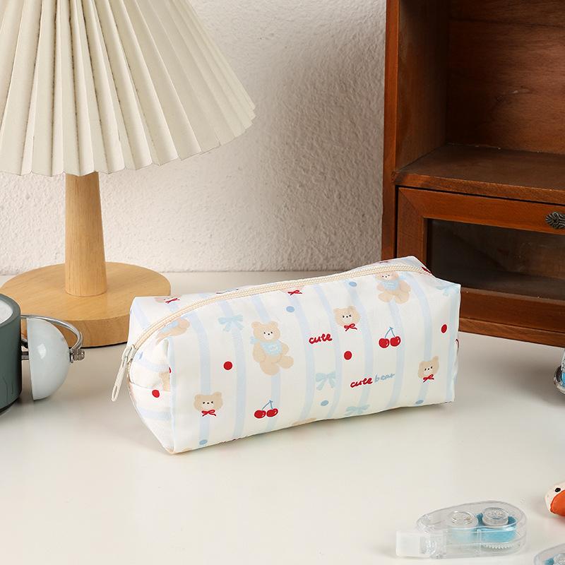 Kawaii Cat Pencil Case for Girls Spacious Cute Cartoon Pen Organizer,Aesthetic Instagram Style Large School Bag Student Supplies