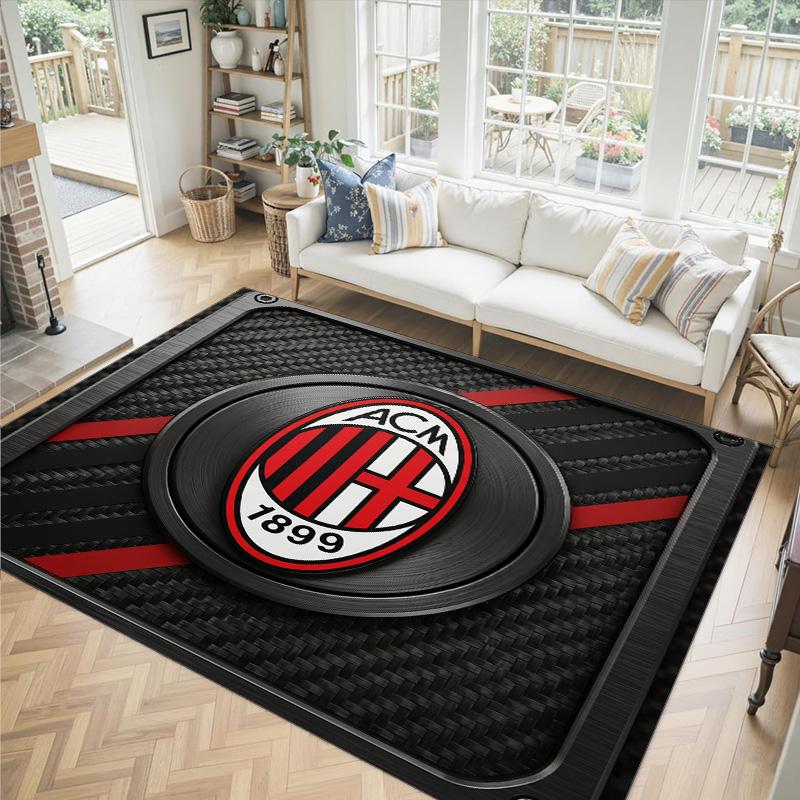 AC Milan Design Crystal Velvet Carpet Cozy Non?Slip Printed Rug For Bedroom Living Room Entrance