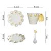 Creative Banana-shaped Cup Saucer Spoon Set Cute Japanese Ceramic Tableware Dessert Plate Simple Breakfast Cup Coffee Utensils