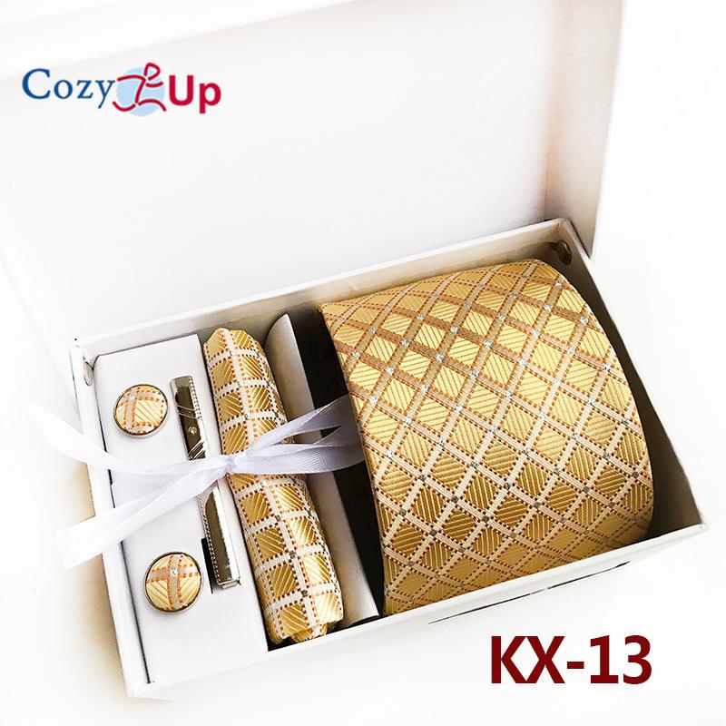 

Комплект Cosy Up из 6 предметов, мужские галстуки с узором пейсли, включая галстук, квадратный шарф, манжеты, зажим для галстука, подарочная коробка