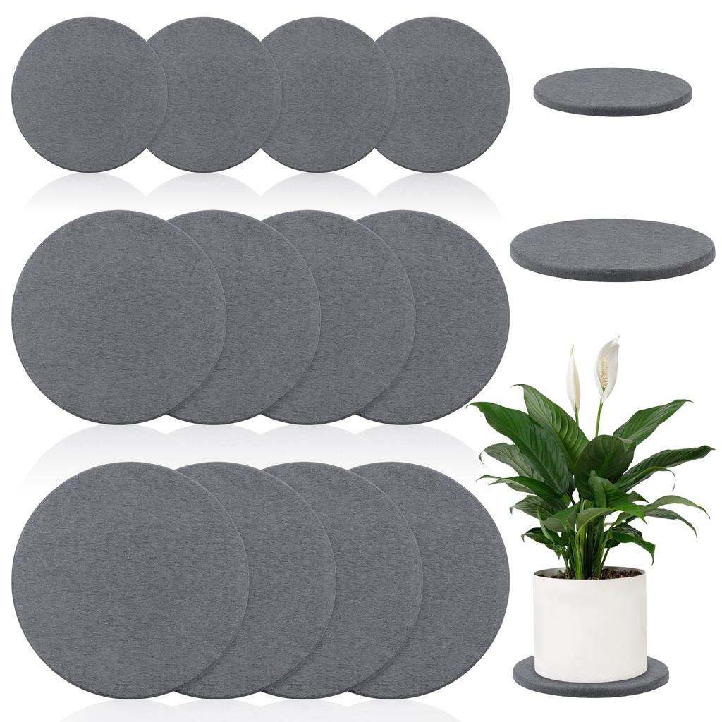 Diatomaceous Earth Coaster 4/6/8Inch Diatomite Plant Saucer Stone Plant Sourcer Instant Dry Water Absorbent Diatomite Tray (Dark